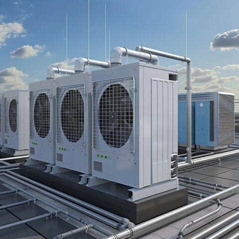 Why Commercial HVAC Replacement is a Smart Investment for Business Owners 4 Modern commercial HVAC system on a rooftop, highlighting energy efficiency and investment value