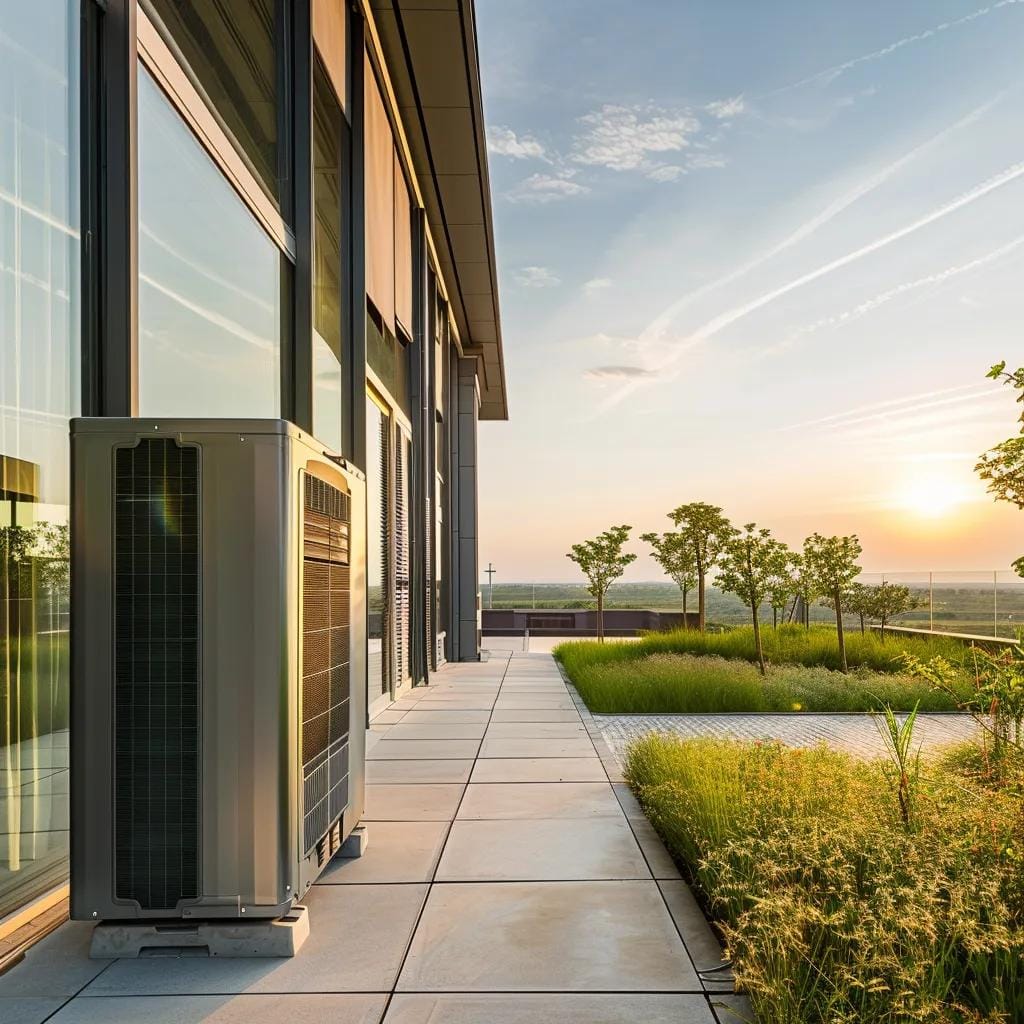 Commercial HVAC Efficiency: How It Influences Workplace Productivity 11 Energy-efficient HVAC system showcasing modern technology and environmental benefits