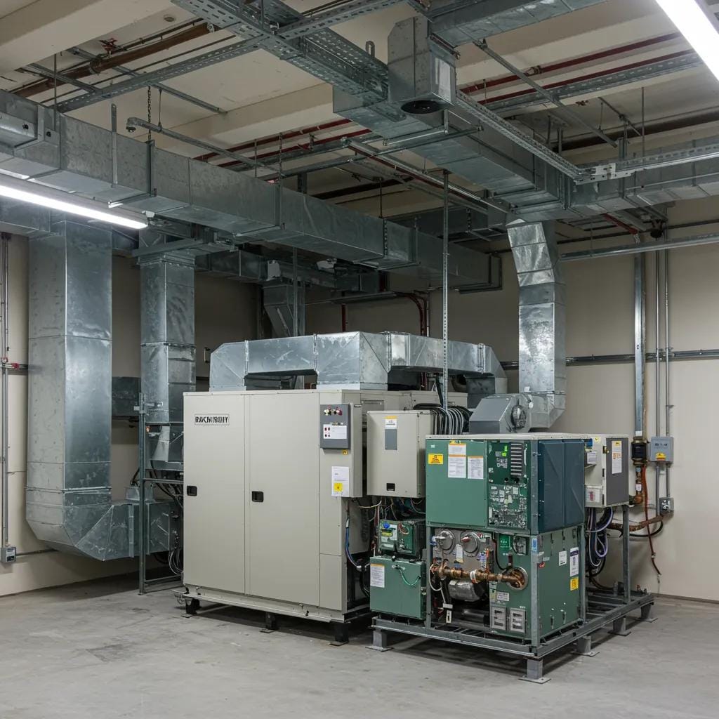 Modern commercial HVAC system showcasing efficiency and reliability